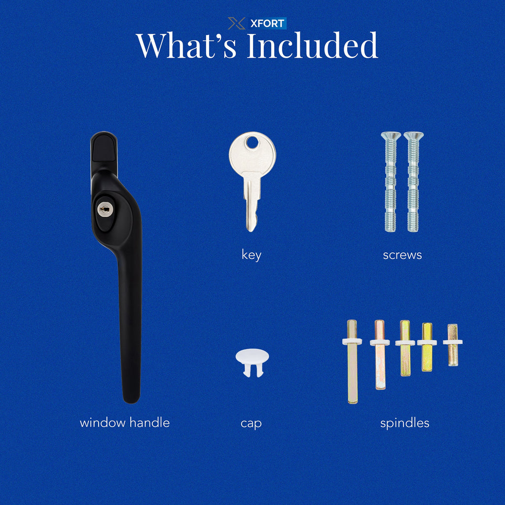 XFORT Cranked Left Window Handle Installation Kit