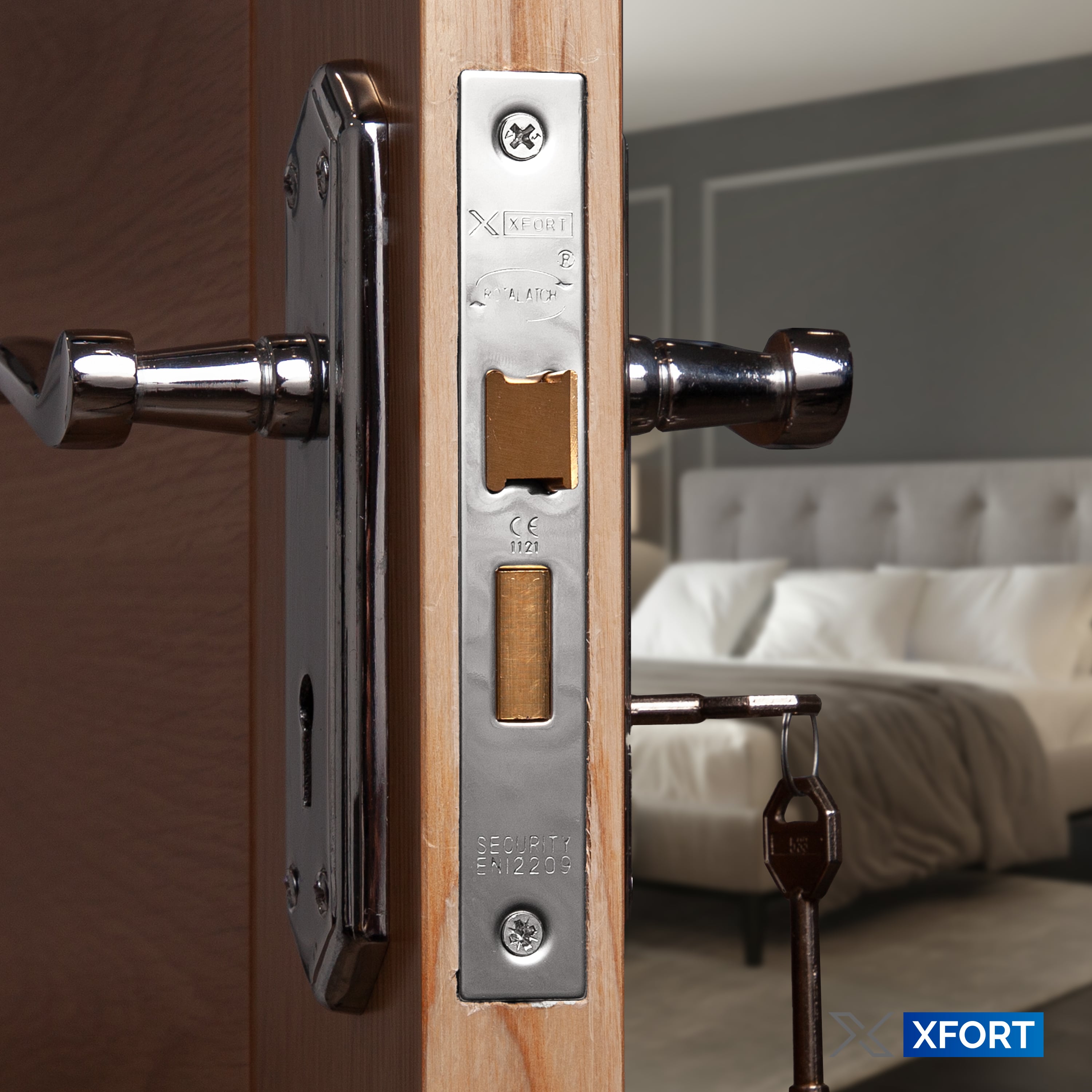 XFORT® Satin Chrome Euro Profile Sashlock 75mm, Euro Sash Lock for XFORT® Satin Chrome Euro Profile Sashlock 75mm, Euro Sash Lock for