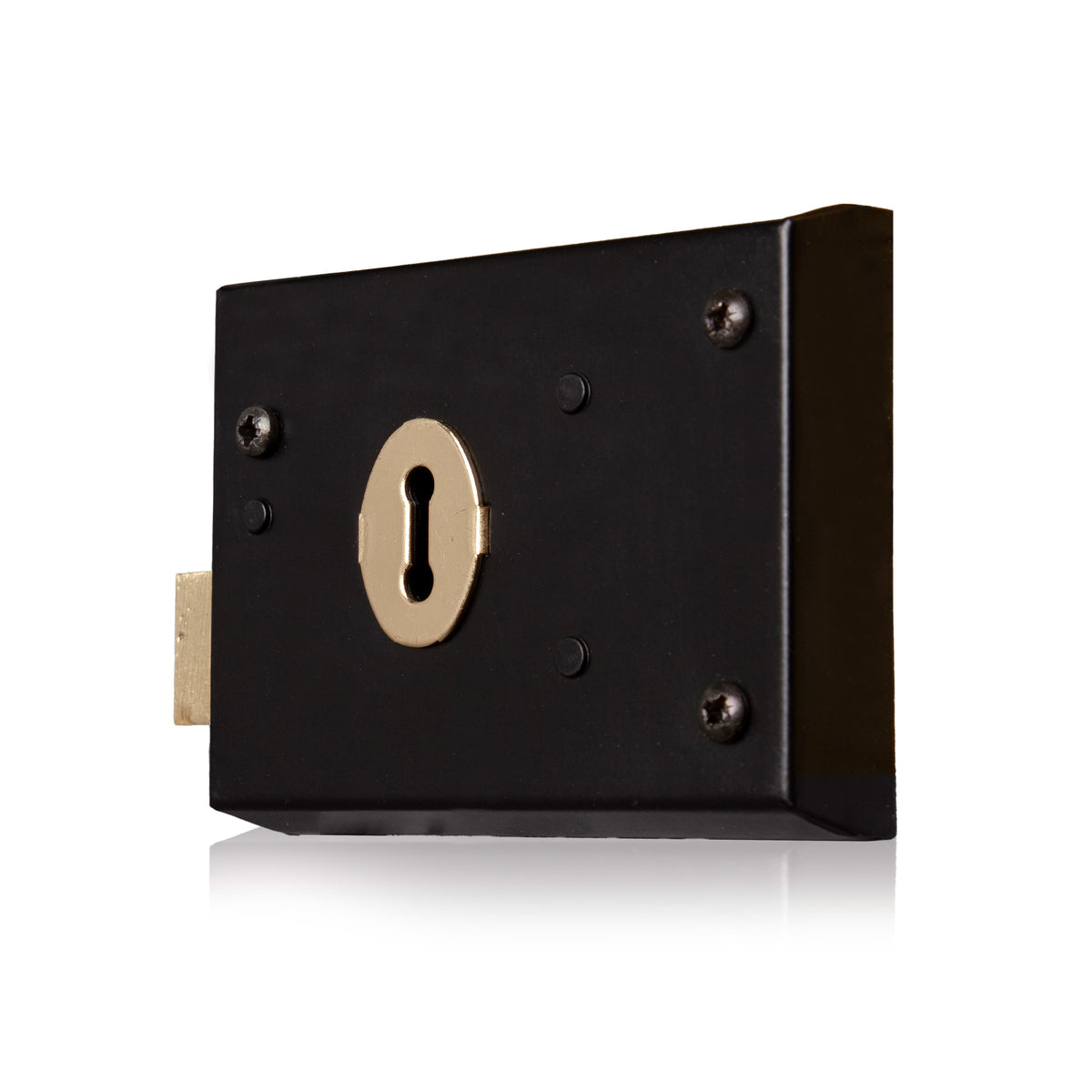 Deadloc Vs Rim Lock XFORT Traditional 100mm Rim Deadlock, Surface Mounted Rim Deadlock ...