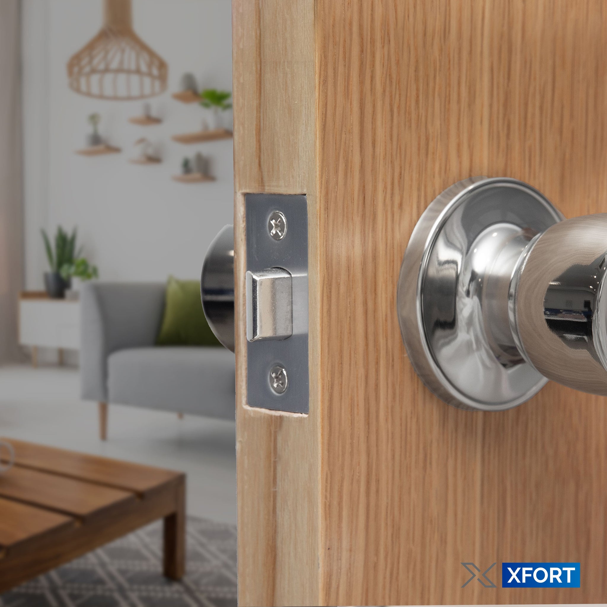 XFORT 2 Pack 65mm Tubular Latches, Mortice Door Latch Designed to